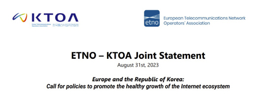 KTOA-ETNO 공동 성명서 갈무리.
